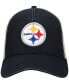 Men's Black Pittsburgh Steelers Flagship MVP Snapback Hat