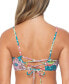 ფოტო #2 პროდუქტის Juniors' Summer Floral-Print Bikini Top