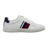 Фото #1 товара Ben Sherman Hampton Stripe Lace Up Mens White Sneakers Casual Shoes BSMHAMPSV-1