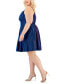 Trendy Plus Size Glitter Fit & Flare Dress Sapphire/Fucshia, 24W - фото #3