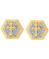 Фото #3 товара Серьги Esquire Men's Jewelry Hexagon Cross
