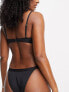 Stradivarius brazilian bikini bottom in black