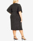 Фото #3 товара Plus Size Viva Glam Wrap Midi Dress