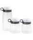 Фото #1 товара Tritan Shatterproof Canisters with Measuring Lids, Set of 3