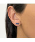 Lapis Bar Stud Earrings