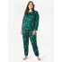 Joyspun 2-Piece Pajama Set Women Green L Long Sleeve Elastic Waistband Pullover