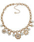 Фото #1 товара Anne Klein gold-Tone Charm Frontal Necklace, 16"+ 3" extender