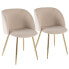 Фото #44 товара Fran Chair in Gold Metal and Velvet Set of 2