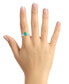 ფოტო #2 პროდუქტის Emerald (1-1/5 ct. t.w.) & Diamond (1/8 ct. t.w.) Ring in 14k Gold