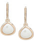 GOLD-TONE IMITATION PEARL DROP EARRINGS