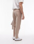 Topman taper trousers in stone Серый, W34 Regular - фото #4