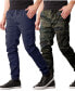 ფოტო #2 პროდუქტის Men's Slim Fit Stretch Cargo Jogger Pants, Pack of 2