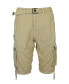 ფოტო #1 პროდუქტის Men's Vintage-Like Cotton Cargo Belted Shorts