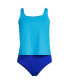 ფოტო #2 პროდუქტის Plus Size Chlorine Resistant One Piece Scoop Neck Fauxkini Swimsuit