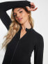 ASOS 4505 Maternity seamless zip through training long sleeve top