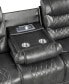 White Label Bailey 87" Power Double Reclining Sofa with Drop-Down Cup Holders, Receptacles and USB Port
