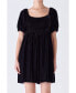 Women's Velvet Scoop Neck Mini Dress