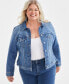 Фото #1 товара Plus Size Classic Denim Jacket, Created for Macy's