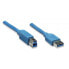 Фото #4 товара Techly ICOC-U3-AB-005-BL - 0.5 m - USB A - USB B - USB 3.2 Gen 1 (3.1 Gen 1) - 5000 Mbit/s - Blue
