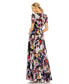 Фото #4 товара Women's Ieena Floral Print Mesh Cap Sleeve Gown