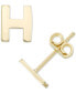 ფოტო #5 პროდუქტის Initial Stud Earrings in 10k Gold