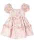 Toddler & Little Girls Puff-Sleeve Burnout Organza Dress