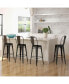 Фото #18 товара Set of 4 High Back Metal Stool 30'' Seat Bar Height