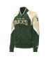 Women's Hunter Green Milwaukee Bucks Slam Dunk Raglan Full-Zip Track Jacket