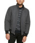 Men's Wool Bomber Jacket With Knit Trim