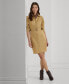 ფოტო #1 პროდუქტის Women's Belted Long-Sleeve Shirtdress