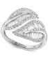 ფოტო #1 პროდუქტის EFFY® Diamond Leaf Bypass Ring (1-1/10 ct. t.w.) in 14k White Gold