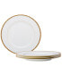 Rochelle Gold Set of 4 Dinner Plates, Service For 4