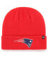 Фото #1 товара Men's Red New England Patriots Secondary Basic Cuffed Knit Hat