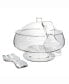 Salad On Ice With Dome Lid Acrylic Salad Bowl and Servers