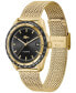 ფოტო #2 პროდუქტის Men's Everett Gold-Tone Stainless Steel Mesh Bracelet Watch 40mm