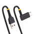 Фото #5 товара StarTech.com 6in (15cm) USB A to C Charging Cable Right Angle - Heavy Duty Fast Charge USB-C Cable - Black USB 2.0 A to Type-C - Rugged Aramid Fiber - 3A - Short USB Charging Cord - 0.15 m - USB A - USB C - USB 2.0 - 480 Mbit/s - Black