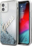 Фото #1 товара Guess Etui Guess GUHCP12SGLVSBL Apple iPhone 12 mini niebieski/blue hardcase Glitter Vintage Script