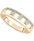 ფოტო #1 პროდუქტის Diamond Tri-Bezel Openwork Ring (1/6 ct. t.w.) in 10k Gold, Created for Macy's