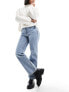 Mango straight leg jeans in light blue