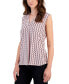 Фото #1 товара Women's Printed Sleeveless V-Neck Shell Top