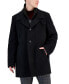 Фото #3 товара Men's Classic Fit Black Wool Blend Overcoat