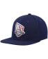 Фото #2 товара Головной убор Mitchell & Ness мужской синий New Jersey Nets Hardwood Classics Team Ground 2.0 Snapback Hat