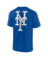 Фото #2 товара Men's and Women's Royal New York Mets Super Soft Short Sleeve T-shirt