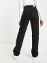 Weekday Rowe extra high waist straight jeans in black