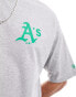 New Era Oakland Athletics world series t-shirt in grey marl