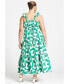 ფოტო #1 პროდუქტის Plus Size Tiered Button Up Flare Dress