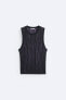 CONTRAST KNIT TANK TOP