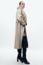 Zw collection faux fur collar coat