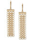 Фото #1 товара Gold-Tone Linear Mesh Chain Earrings