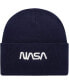 ფოტო #1 პროდუქტის Men's Navy NASA Cuffed Knit Hat